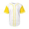 DIGITMON Men's Baseball Jersey Button Down Premium Hip Hop T Shirts Sports Uniform Yellow Sleeve, Large view 3