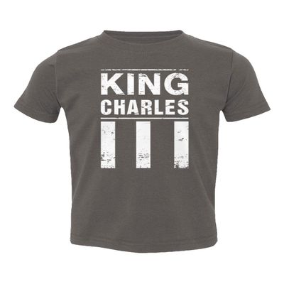 King Charles III King of England Toddler T-Shirt (Gray, 3T)