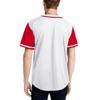 DIGITMON Men's Baseball Jersey Button Down Premium Hip Hop T Shirts Sports Uniform RED Sleeve, Small view 2
