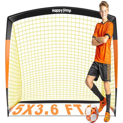 Happy Jump Soccer Goal Soccer Net for Kids Backyard 5x3.6 FT, 1 Pack
