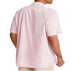 Alimens & Gentle Short Sleeve Button Down Shirts Linen Shirts for Men Cotton Summer Beach Cuban Shirts Vacation Hawaiian Shirts Pale Pink view 2