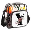 bisibuy Floral Y Letter Clear Crossbody Bag Clear Messenger Bag Shoulder Bags Clear Purse Stadium Approved for Concerts Sports Events Work Travel view 1
