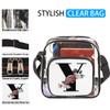 bisibuy Floral Y Letter Clear Crossbody Bag Clear Messenger Bag Shoulder Bags Clear Purse Stadium Approved for Concerts Sports Events Work Travel view 2