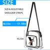 bisibuy Floral Y Letter Clear Crossbody Bag Clear Messenger Bag Shoulder Bags Clear Purse Stadium Approved for Concerts Sports Events Work Travel view 3