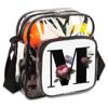 bisibuy Floral M Letter Clear Crossbody Bag Clear Messenger Bag Shoulder Bags Clear Purse Stadium Approved for Concerts Sports Events Work Travel view 1