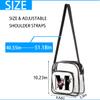 bisibuy Floral M Letter Clear Crossbody Bag Clear Messenger Bag Shoulder Bags Clear Purse Stadium Approved for Concerts Sports Events Work Travel view 3