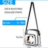 bisibuy Floral C Letter Clear Crossbody Bag Clear Messenger Bag Shoulder Bags Clear Purse Stadium Approved for Concerts Sports Events Work Travel view 3