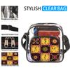 bisibuy African Ornaments Pattern Clear Crossbody Bag Clear Messenger Bag Shoulder Bags Clear Purse Stadium Approved for Concerts Sports Events Work Travel view 3