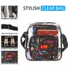 bisibuy Science Lab Education Themed Clear Crossbody Bag Clear Messenger Bag Shoulder Bags Clear Purse Stadium Approved for Concerts Sports Events Work Travel view 2