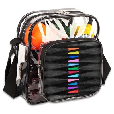 bisibuy Colored Hard Nib Clear Crossbody Bag Clear Messenger Bag Shoulder Bags Clear Purse Stadium Approved for Concerts Sports Events Work Travel