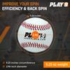 SHOP PLAY 9 Play9 Baseball Training Ball - Leather Baseball Pitching & Throwing Trainers - Spin Ball for Pitchers & Catchers, Youth & Adult (Regular Spinner) view 3
