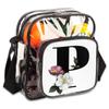 bisibuy Floral P Letter Clear Crossbody Bag Clear Messenger Bag Shoulder Bags Clear Purse Stadium Approved for Concerts Sports Events Work Travel view 1