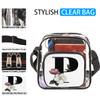 bisibuy Floral P Letter Clear Crossbody Bag Clear Messenger Bag Shoulder Bags Clear Purse Stadium Approved for Concerts Sports Events Work Travel view 2
