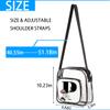 bisibuy Floral P Letter Clear Crossbody Bag Clear Messenger Bag Shoulder Bags Clear Purse Stadium Approved for Concerts Sports Events Work Travel view 3