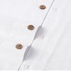 Alimens & Gentle Linen Shirts for Men Camp Short Sleeve Button Down Shirts Cotton Summer Beach Cuban Shirts Vacation Hawaiian Shirts White view 4