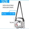 bisibuy Letter C Flower Black Panther Clear Crossbody Bag Clear Messenger Bag Shoulder Bags Clear Purse Stadium Approved for Concerts Sports Events Work Travel view 3