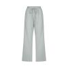 Women's Linen Wide Leg Palazzo Pants Casual Loose Drawstring Elastic Waist Pant with Pockets Cropped Paperbag Trousers view 3