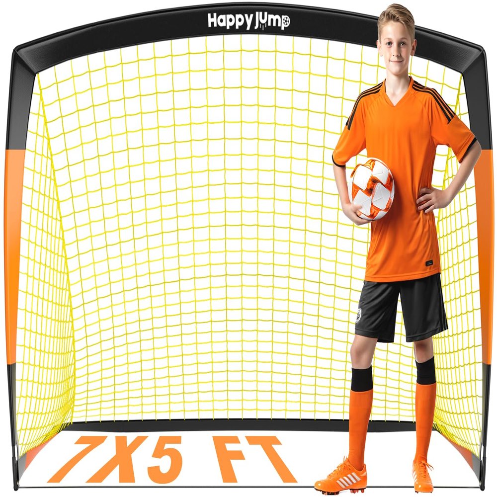 Happy Jump Soccer Goal Soccer Net for Kids Backyard 7x5 FT, 1 Pack