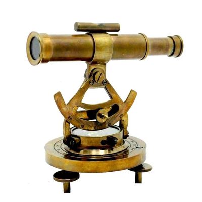 5" Vintage Brass Theodolite Alidade Compass Antique Survey Transit Telescope Instrument by Better Buy Handicraft