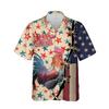 228CLOSET Chicken Hawaiian Shirt for Men - Rise & Shine Button Down Shirt Men, Mens Hawaiian Shirt Set 25 Size 4XL view 1