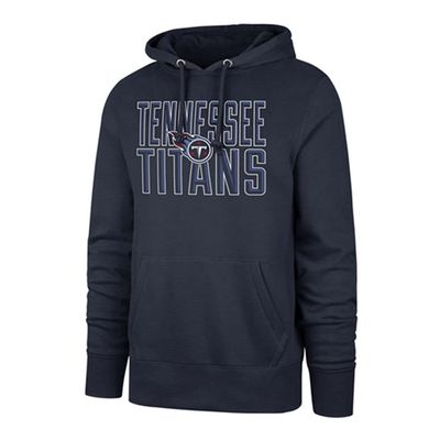 47 Tennessee Titans Blue Bevel Headline Pullover Hoodie - NFL Long Sleeve Hoody (3X-Large)