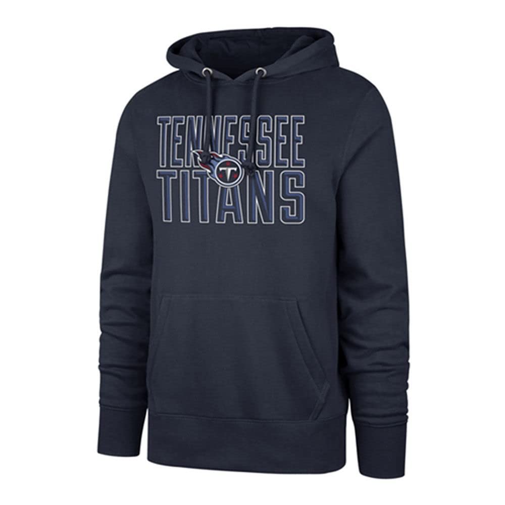 47 Tennessee Titans Blue Bevel Headline Pullover Hoodie - NFL Long Sleeve Hoody (3X-Large)