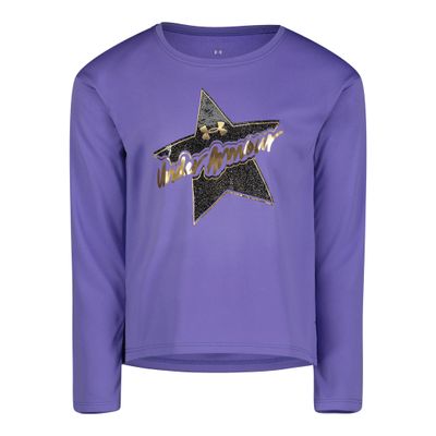 Under Armour UASPOTTED Halftone Big Logo SS, Mod Gray Leopard, 2T