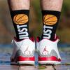ChalkTalkSPORTS Basketball Performance Crew Socks - Just Ball - Basketball Mid-Calf Socks - Youth view 2