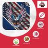Beerpongtoss Pro Cornhole Bags Sets of 8 Regulation Professional for Tournament, Pro Approved Slick n Stick Corn Hole Beans Bags for Cornhole Games (Blue/Red Flying Eagle) view 2