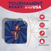 Beerpongtoss Pro Cornhole Bags Sets of 8 Regulation Professional for Tournament, Pro Approved Slick n Stick Corn Hole Beans Bags for Cornhole Games (Blue/Red Swirly American Skull) view 4