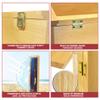 PENNZONI Gun Display Case - Lockable Gun Cabinets for Rifles & Shotguns - Sword Wall Mount, Gun Wall Mount Display Case w/ Acrylic Door | Golden Oak, Blue Felt view 3
