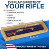 PENNZONI Gun Display Case - Lockable Gun Cabinets for Rifles & Shotguns - Sword Wall Mount, Gun Wall Mount Display Case w/ Acrylic Door | Golden Oak, Blue Felt view 4
