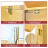 PENNZONI Gun Display Case - Lockable Gun Cabinets for Rifles & Shotguns - Sword Wall Mount, Gun Wall Mount Display Case w/ Acrylic Door | Golden Oak, White Felt view 3