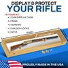 PENNZONI Gun Display Case - Lockable Gun Cabinets for Rifles & Shotguns - Sword Wall Mount, Gun Wall Mount Display Case w/ Acrylic Door | Golden Oak, White Felt view 4