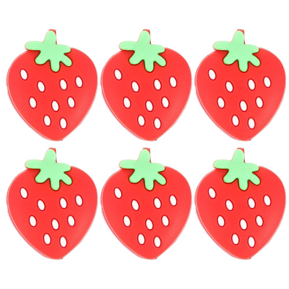 Garneck 12 pcs Tennis Racket Shock Absorber Vibration dampener for Sports Decorative Tennis dampener Rubber Tennis dampener Soft Silicon Racket dampener Tennis String Strawberry