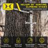 Hawk Helium Kickback LVL Hang-On Tree Stand w/Footrest, 26.5" x 31.5" Platform, Set of 3 Climbing Sticks & Muddy Ambush Padded Safety Harness view 2
