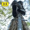 Hawk Helium Kickback LVL Hang-On Tree Stand w/Footrest, 26.5" x 31.5" Platform, Set of 3 Climbing Sticks & Muddy Ambush Padded Safety Harness view 4