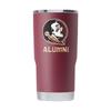Gametime Sidekicks Florida State 20oz Maroon Tumbler - Officially Licensed, 18/8 Stainless Steel, Double-walled, Vacuum-insulated, UV LED Printed Logos, Sweatless, Stays Hot/Cold - "Alumni" view 1