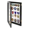PENNZONI Medal Display Case Small- Award Display Case, Patches Display Cabinet Case, Acrylic Wall Display Case, Black w/White Felt view 1