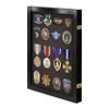 PENNZONI Medal Display Case Small- Award Display Case, Patches Display Cabinet Case, Acrylic Wall Display Case, Golden Oak w/White Felt view 2