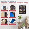 PENNZONI Medal Display Case Small- Award Display Case, Patches Display Cabinet Case, Acrylic Wall Display Case, Golden Oak w/White Felt view 4