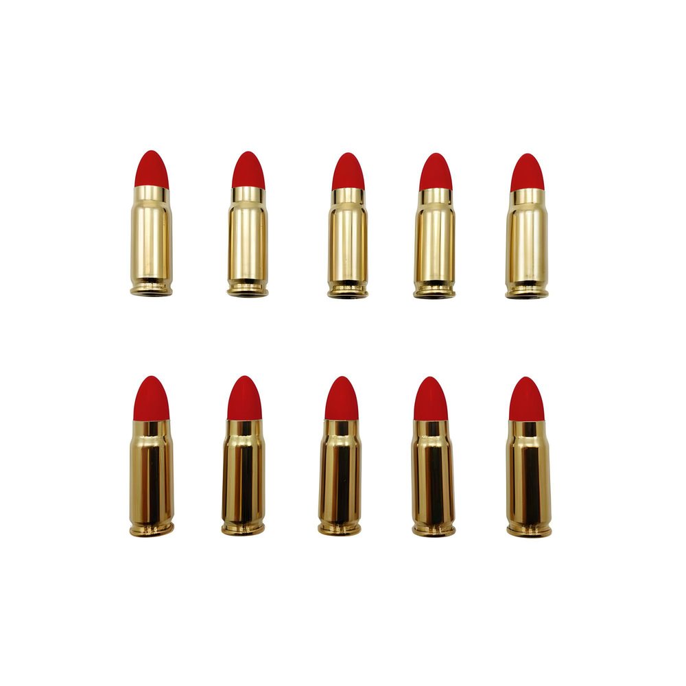 7.62x25 Tokarev Snap caps - Dummy Training Rounds - Set of 10 (Red & Brass)