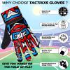 TACTIXXS Soccer Goalie Gloves,Goalkeeper Gloves for Kids,Youth 4mm Latex Palm Football Gloves for Kids with Double Wrist wrap Protection Super Grip (Red, Size 5 Suitable for 9-12 Years) view 3