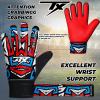 TACTIXXS Soccer Goalie Gloves,Goalkeeper Gloves for Kids,Youth 4mm Latex Palm Football Gloves for Kids with Double Wrist wrap Protection Super Grip (Red, Size 5 Suitable for 9-12 Years) view 4