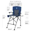EVER ADVANCED Tall Camping Directors Chair with Cup Holder 31", Bar Height Folding Chair for Camping, Sports with Carry Bag, Mesh Pockets and Footrest, Heavy Duty 300 lbs, Blue view 3