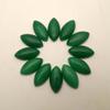12pcs 15x30mm Marquise Shape Flat Malay Jades Natural Stone Cabochon Beads for Necklace Accessories Earrings No Hole