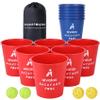 Aivalas Yard Pong Outdoor Games, Giant Yard Games Set with 12 Buckets and Balls for Adults and Family, Toss Game Throwing Games for Beach, Camping, Lawn and Backyard view 1