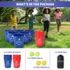 Aivalas Yard Pong Outdoor Games, Giant Yard Games Set with 12 Buckets and Balls for Adults and Family, Toss Game Throwing Games for Beach, Camping, Lawn and Backyard view 4