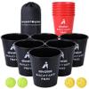 Aivalas Yard Pong Outdoor Games, Giant Yard Games Set with 12 Buckets and Balls for Adults and Family, Toss Game Throwing Games for Beach, Camping, Lawn and Backyard view 1