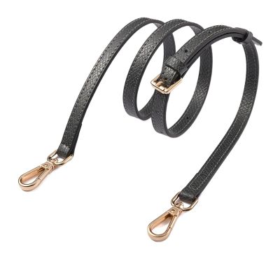 Women Leather Bag Strap Adjustable Shoulder Strap Mini Dumpling Bag DIY Replacement Purse Strap Handbag Accessories (Color : Gray silver hook, Size : 95-115cm)